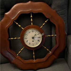 vintage nautical winding wall clocks made in west germany 18″ diameter